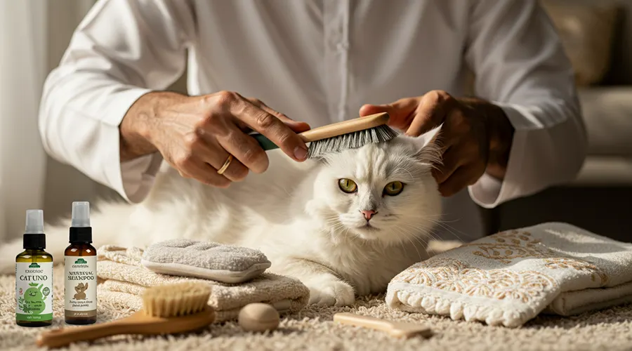 أدوات النظافة والعناية الشخصية للقطط