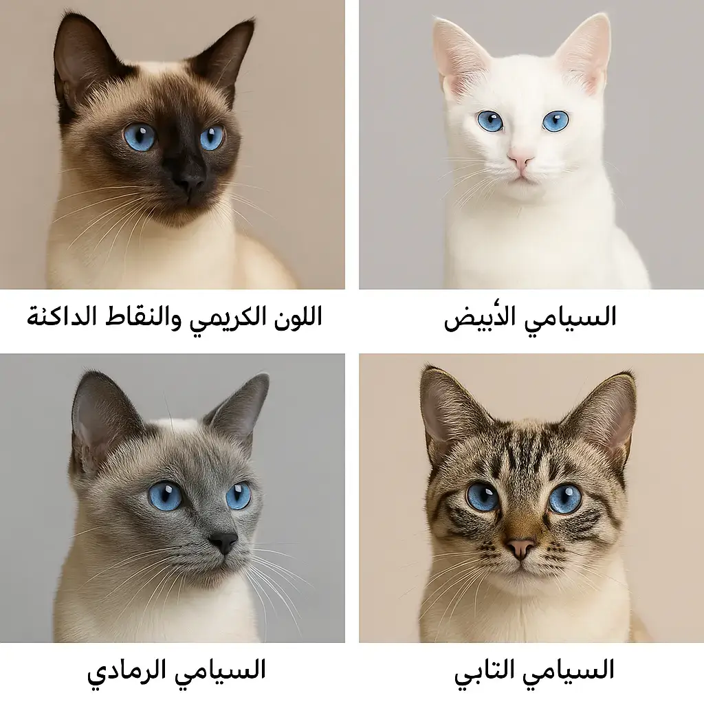 ألوان ققط السيامي