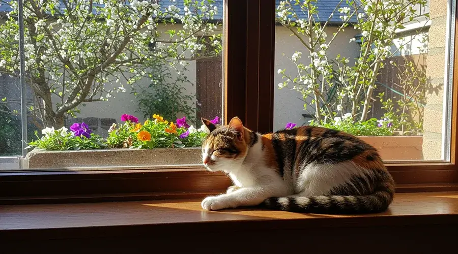 النوافذ الشمسية اشياء تحبها القطط