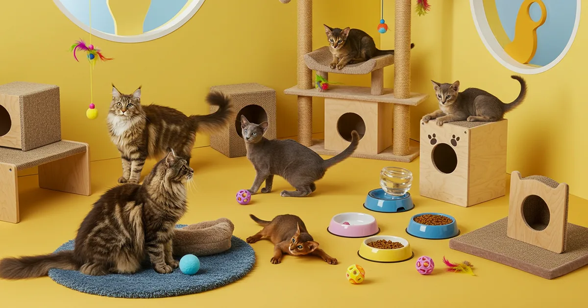 اشياء للقطط كل ما تحتاجه قطتك من مستلزمات وألعاب وطعام