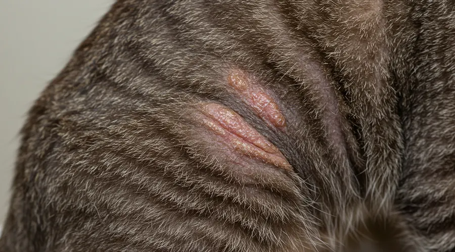 أعراض امراض القطط الجلدية