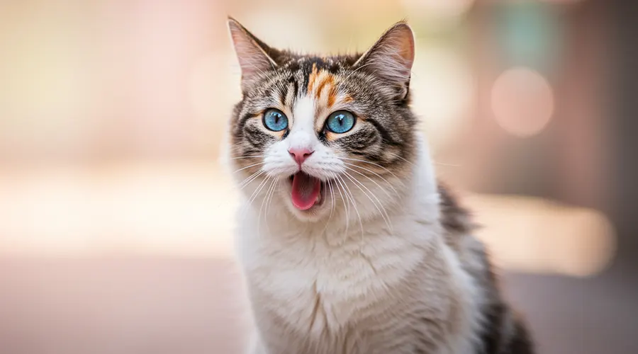 الفرق بين إخراج اللسان واللهاث عند القطط