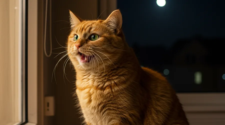 بكاء القطط في الليل