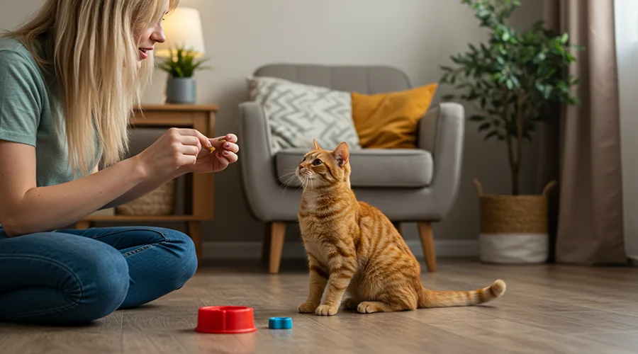 تدريب القطط على الطاعة والاستجابة