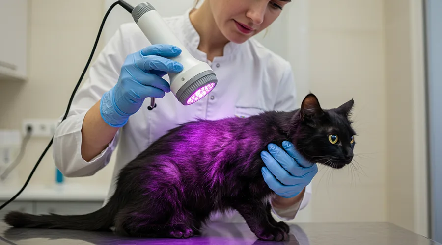 تشخيص الثعلبة عند القطط