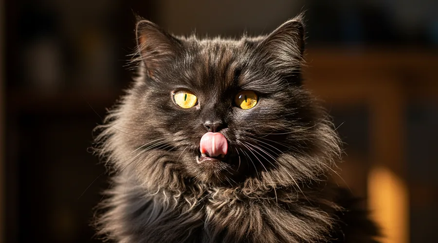 خروج لسان القط​