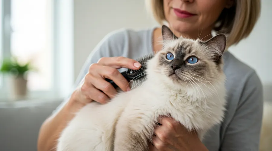 رعاية القط البيرمان التغذية والنظافة والصحة