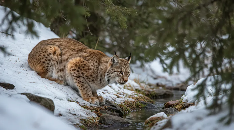 صور نادرة لقط الوشق في البرية
