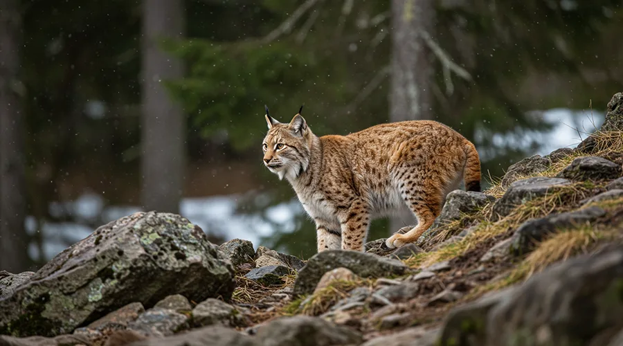 صور نادرة لقط الوشق في البرية