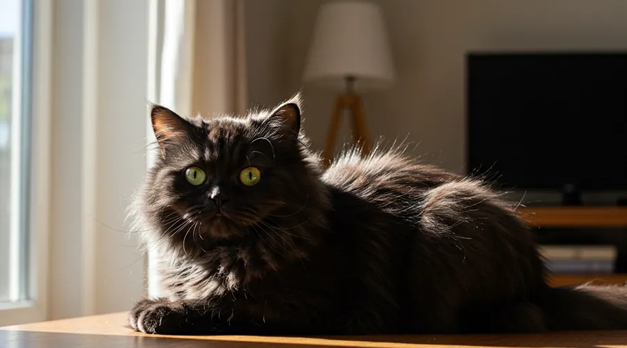 قط شانشيلا أسود