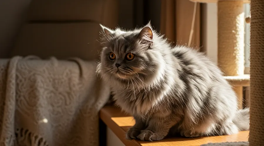 قط شانشيلا رمادي