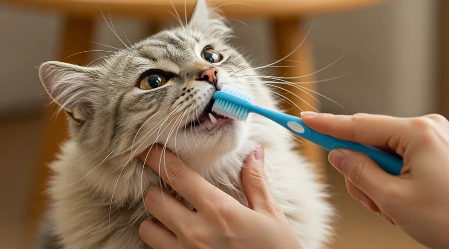 كيفية العناية بأسنان القطط
