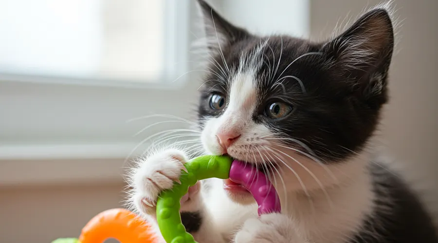 كيفية العناية بالقطط في فترة التسنين