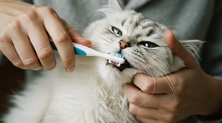 نصائح للعناية بأسنان القطط في المنزل