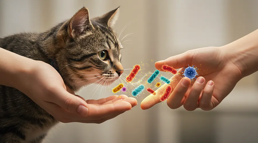 هل ديدان القطط معدية للإنسان؟