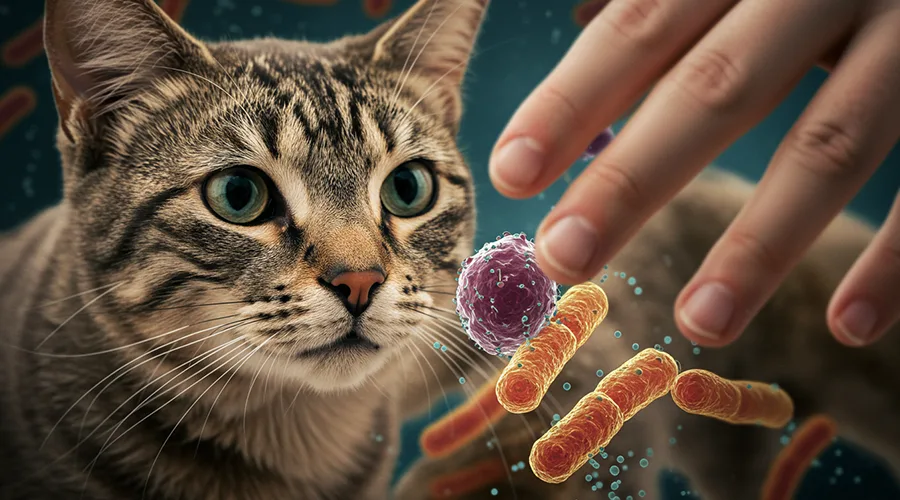 هل زكام القطط معدٍ؟