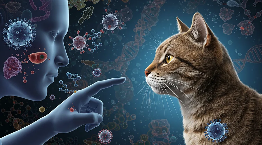 هل هربس القطط معدٍ للإنسان؟