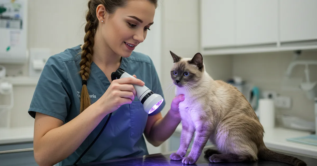 القوباء الحلقية عند القطط الأسباب والعلاج والعدوى