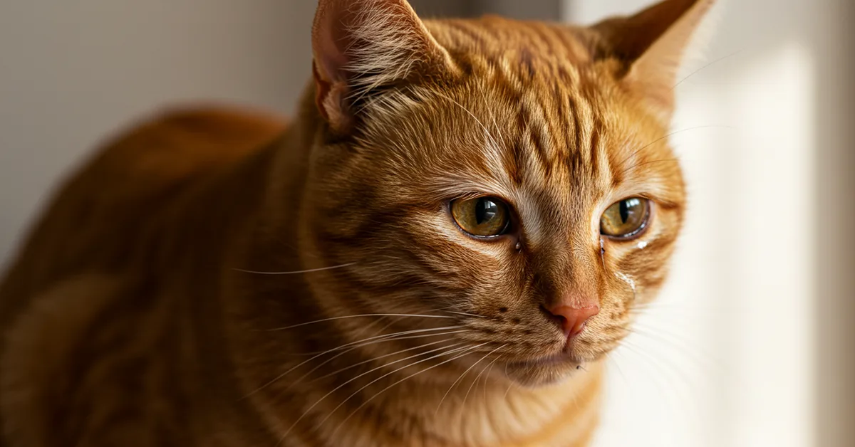 سبب دموع القطط وكيفية علاج إفرازات العين