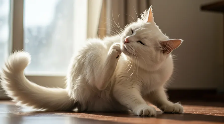 أعراض إصابة القطط بالقراد