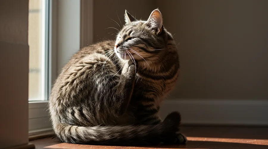 أعراض إصابة القطط بالقمل