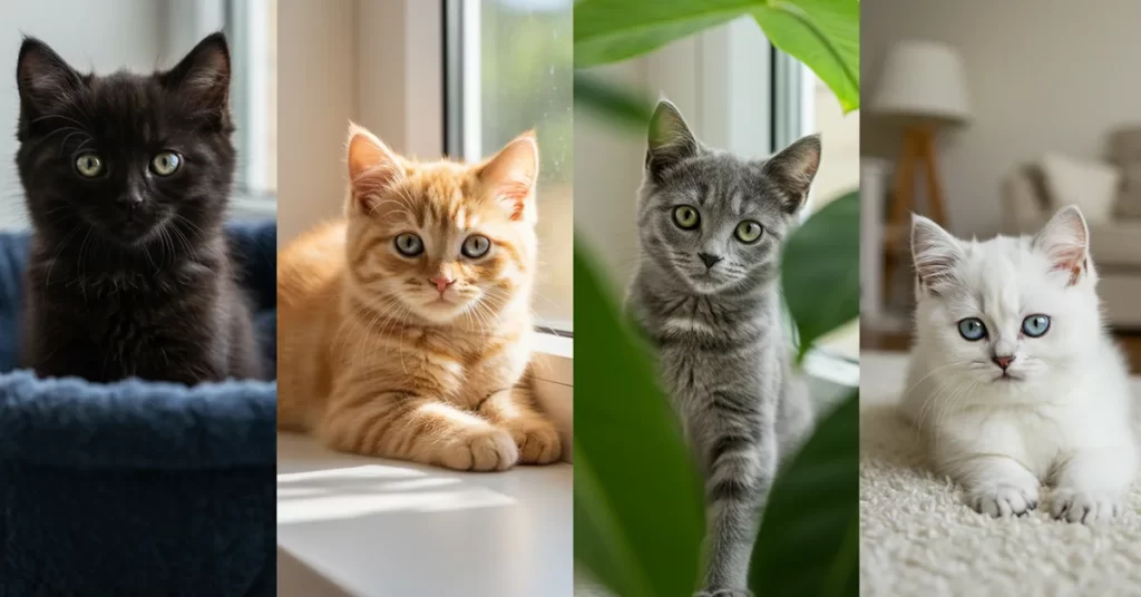 ألوان القطط الصغيرة 