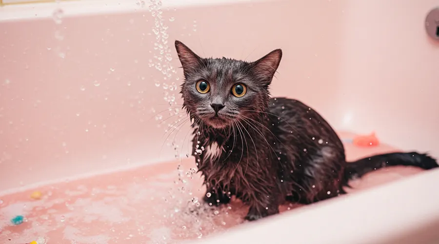 استحمام القطط