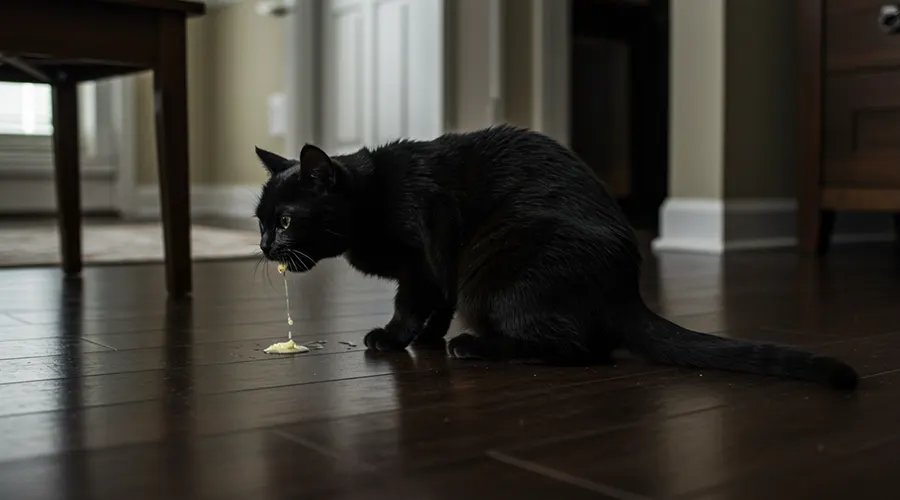 الأسباب الشائعة لترجيع القطط