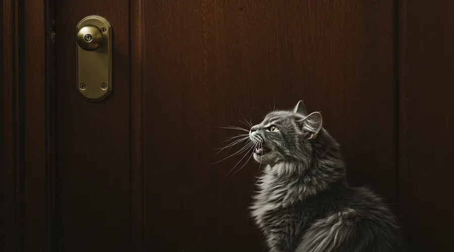 الأسباب الشائعة لمواء القط عند الباب