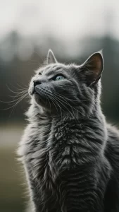 خلفيات آيفون قطط رمادية