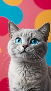 خلفيات أندرويد قطط رمادية