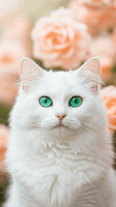 خلفيات قطط بيضاء كيوت للبنات