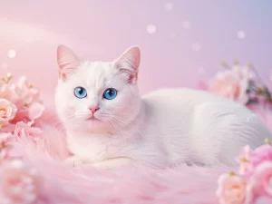 خلفيات قطط بيضاء للآيباد