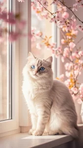 خلفيات قطط بيضاء للبنات