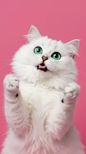 خلفيات قطط بيضاء مضحكة