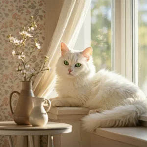 خلفيات قطط بيضاء منشورات إنستغرام