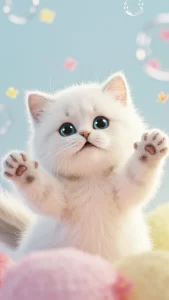خلفيات قطط بيضاء منشورات إنستغرام