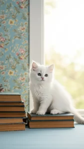 خلفيات قطط بيضاء منشورات إنستغرام