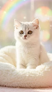 خلفيات قطط بيضاء ناعمة وصغيرة للأطفال