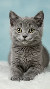 خلفيات قطط رمادية صغيرة