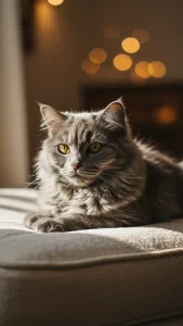 خلفيات قطط رمادية فخمة