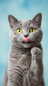 خلفيات قطط رمادية مضحكة