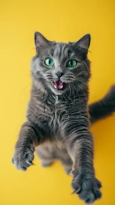 خلفيات قطط رمادية مضحكة