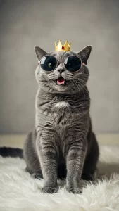 خلفيات قطط رمادية مضحكة