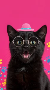 خلفيات قطط سوداء تضحك