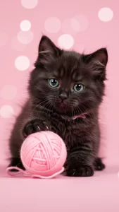 خلفيات قطط سوداء رقيقة وصغيرة