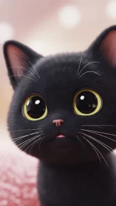 خلفيات قطط سوداء كرتون كيوت