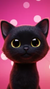 خلفيات قطط سوداء كرتون كيوت