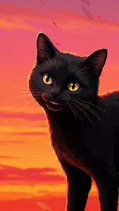 خلفيات قطط سوداء كرتون