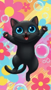 خلفيات قطط سوداء كرتون